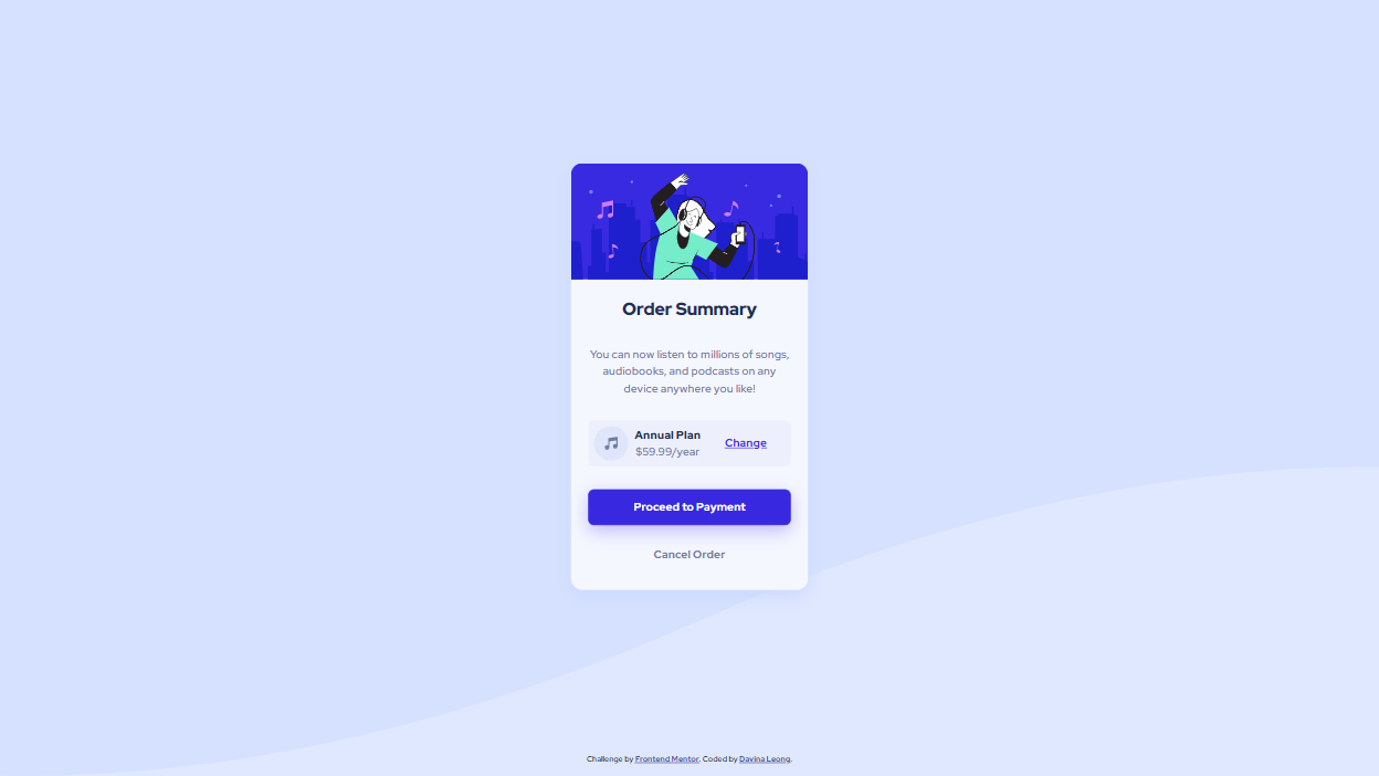 Order Summary Component